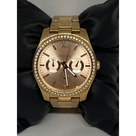 Fossil Accessories - Fossil ES4315 Women's Stainless Steel Analog Rose Gold Dial Quartz Watch WO637